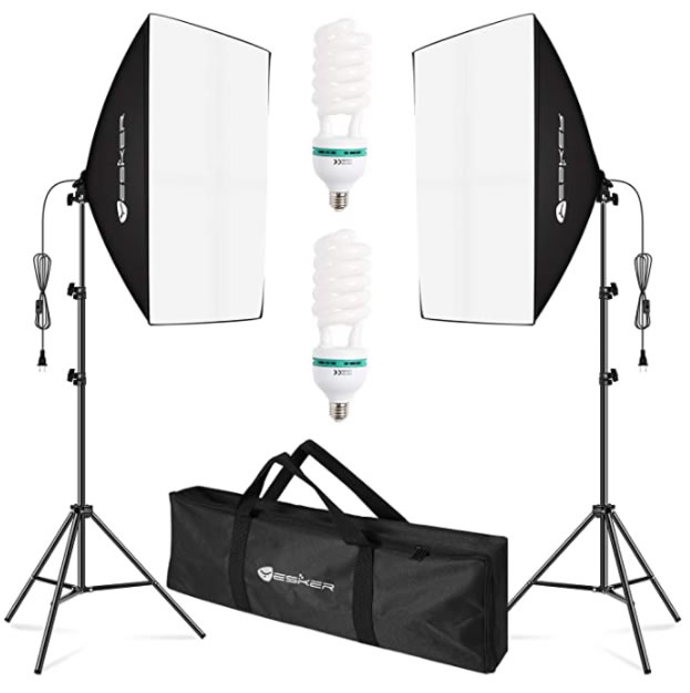 Yesker Softbox Lighting Kit 2pcs 20x28 inch Professional Photo Studio Photography Equipment.